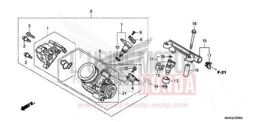 THROTTLE BODY NC750SAH de 2017